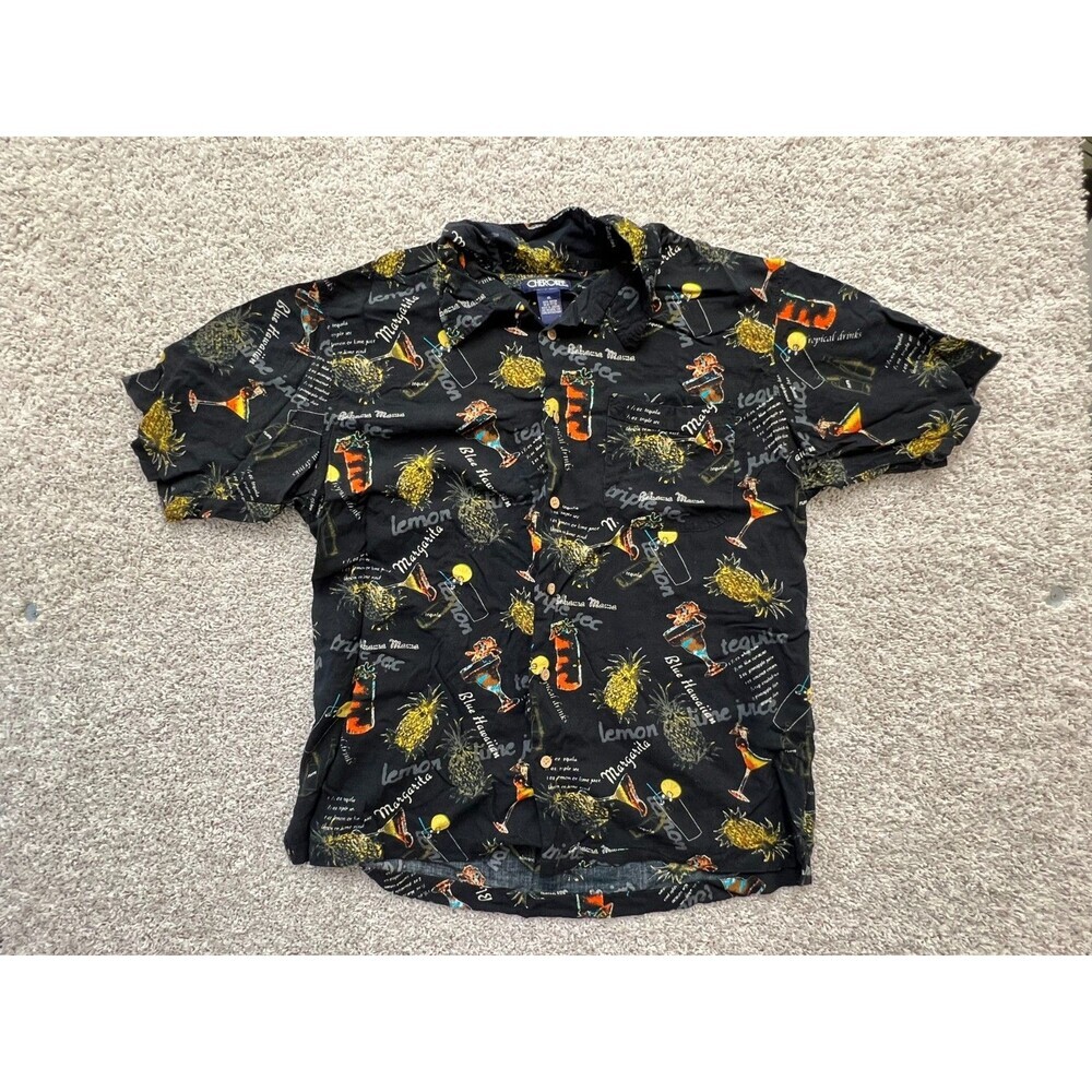 Cherokee Shirt Men Large Hawaiian Button Up Short Sleeve Collared XL